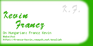 kevin francz business card